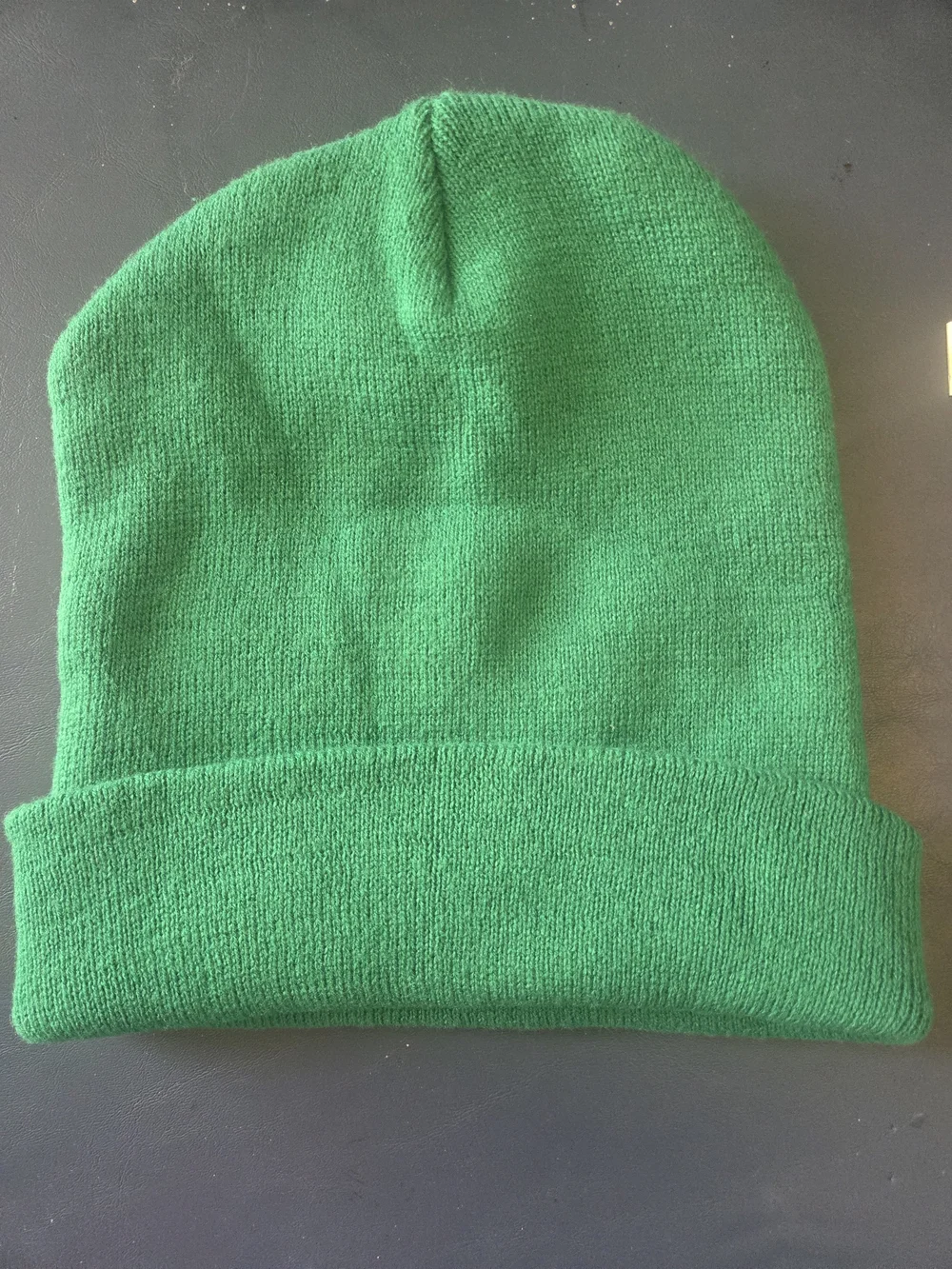 Green Kids Knit Beanie Hat - Unbranded